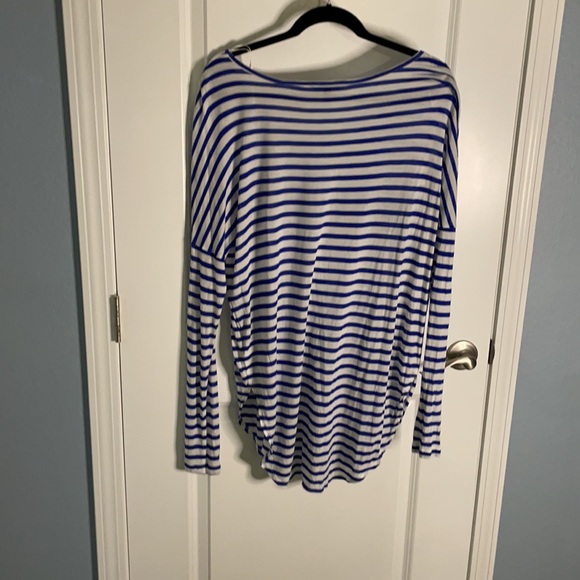Banana Republic drop sleeve tunic royal blue/white stripe sz XL great condition - Picture 4 of 5